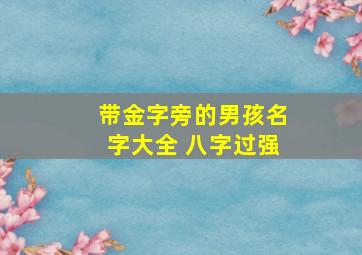 带金字旁的男孩名字大全 八字过强